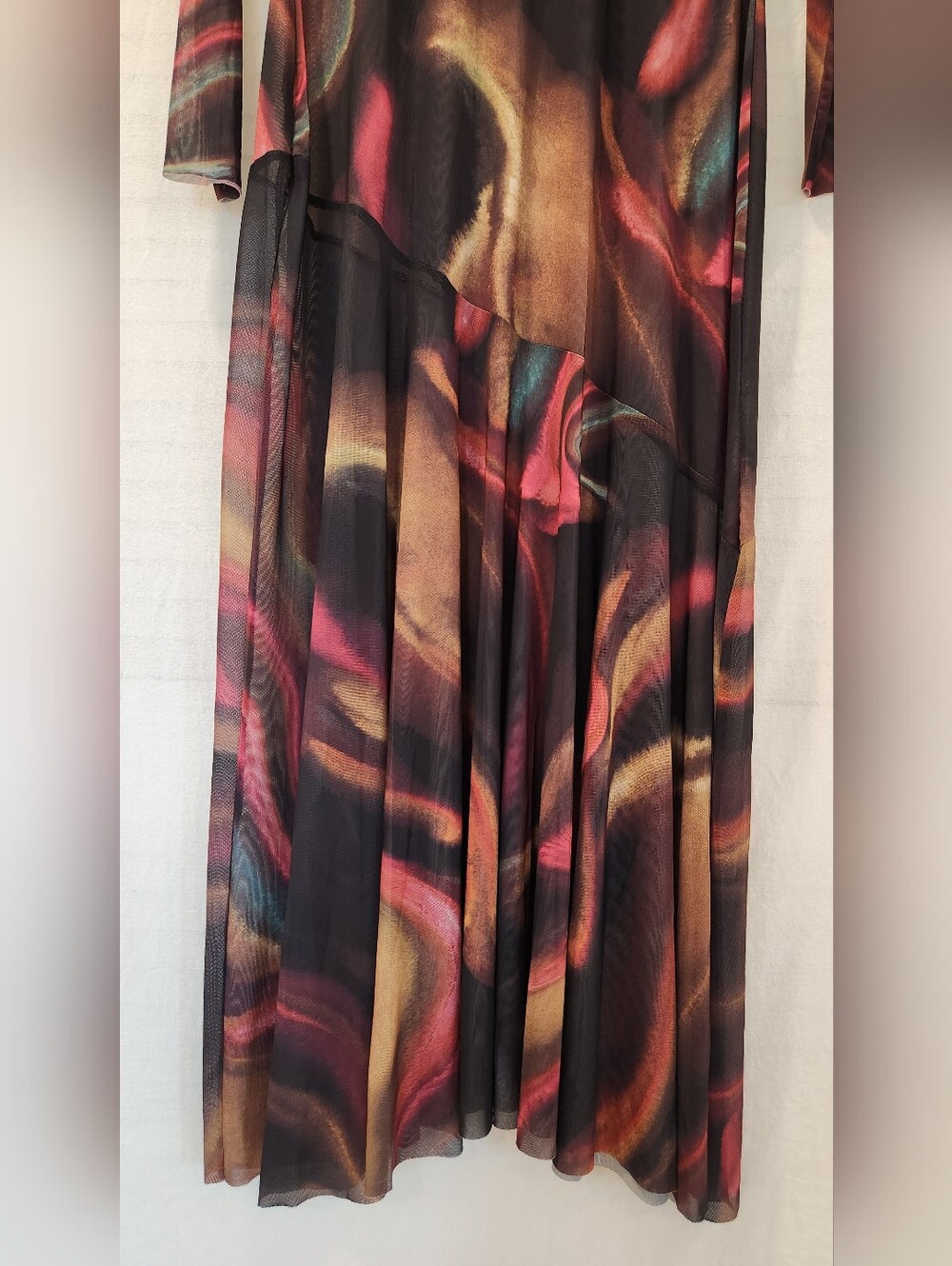 NWT Steve Madden Vivara Mesh Maxi Dress In Faded Ink Size L - Picture 7 of 10